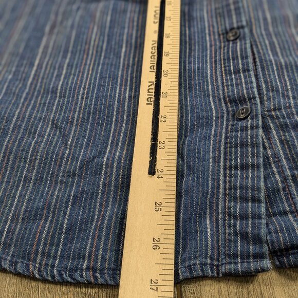 Madewell Blue Striped Blouse - Picture 8 of 9